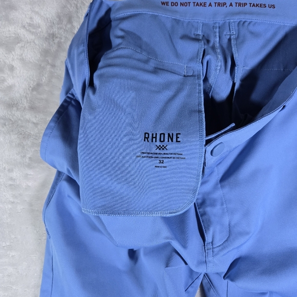 Rhone Commuter Straight Pants Mens 32x28 Light Blue Stretch Flat Front Casual - Picture 4 of 8